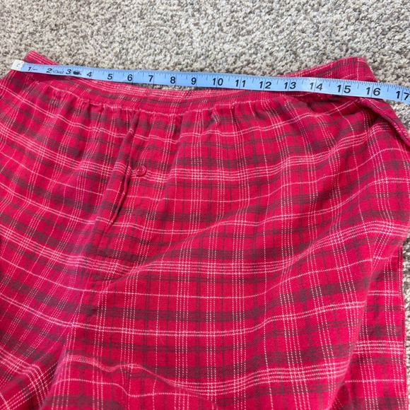 Disney Mickey Mouse Plaid Flannel Pajama Set Women's Size Large Red Sleepwear - Picture 12 of 13